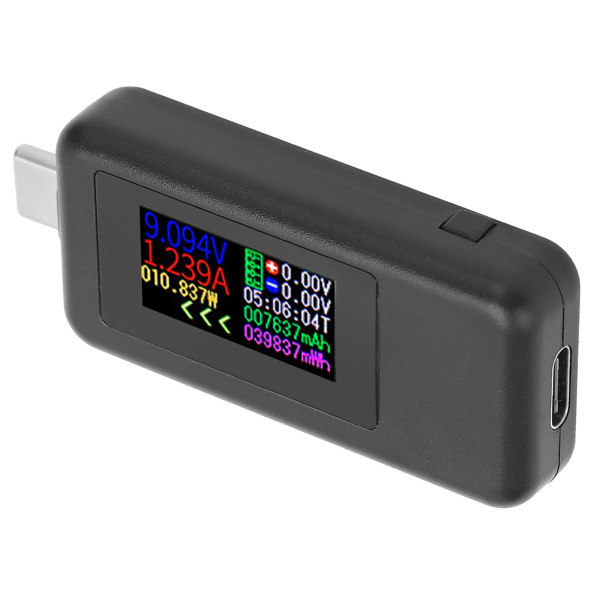 USB C power jännitevirta 2 in 1 metri volttimittari ampeerimittarin värinäyttö DC4-30 V