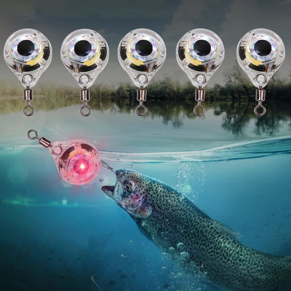 Øyeformet LED undervanns fiskelys - 5 stk