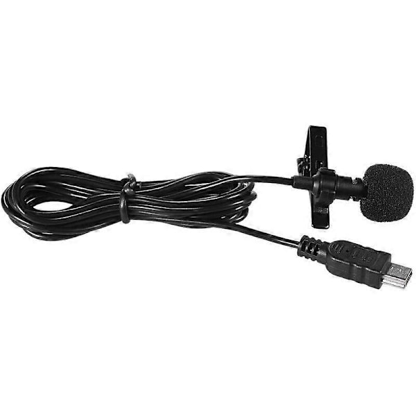 150cm Mini USB Professionel Omnidirektionel Stereo Mikrofon med Kraveklips til Gopro Hero 3 3+ 4