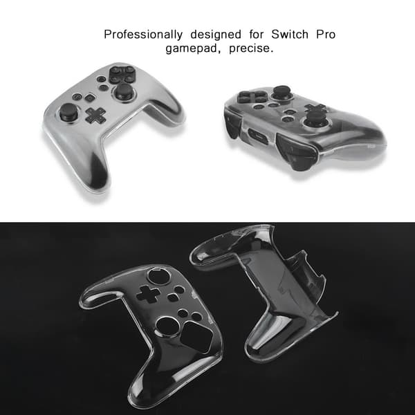 Transparent Antiskid Skalskydd Kristallfodral Gamepad-skydd För Switch Pro