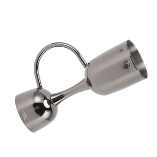 Dobbeltsidig Cocktail Bell Jigger Rustfritt Stål Dobbel End Vin Målekopp Jigger for Bar Bartender Svart Plating