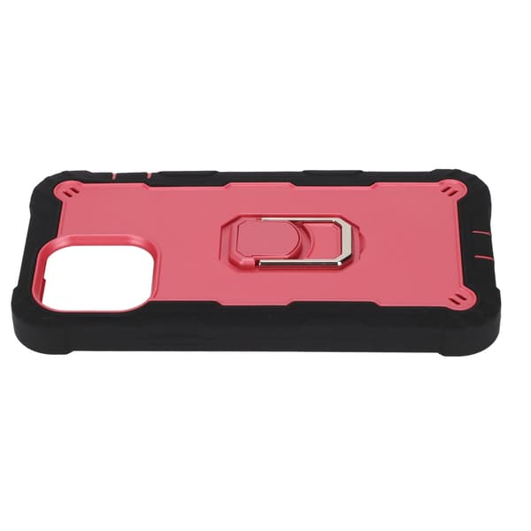 Ripefaste panserdeksler med stativ for iPhone 13 Pro Max mobiltelefoner Panserveske (svart rosa)