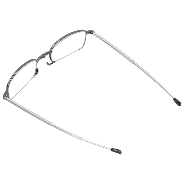 Blått ljusblockerande läsglasögon Fashionabla äldre vikningsglasögon med ålderssynthet (+150 kvadratgrå)