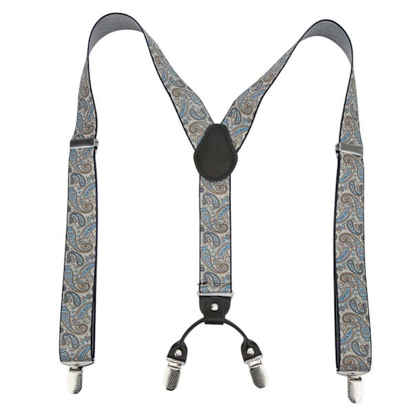 Herres seler 1,4x45,3in robuste holdbare metalclips Y-ryg stor komfort justerbare herre seler til voksne