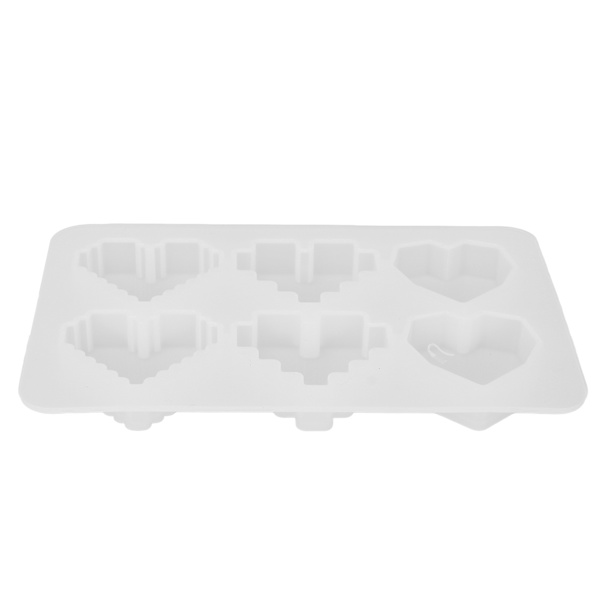 DIY Hjerteformet Form Genanvendelig 3D Silikoneform til Aromaterapi Tabletter Balsam Sæbe