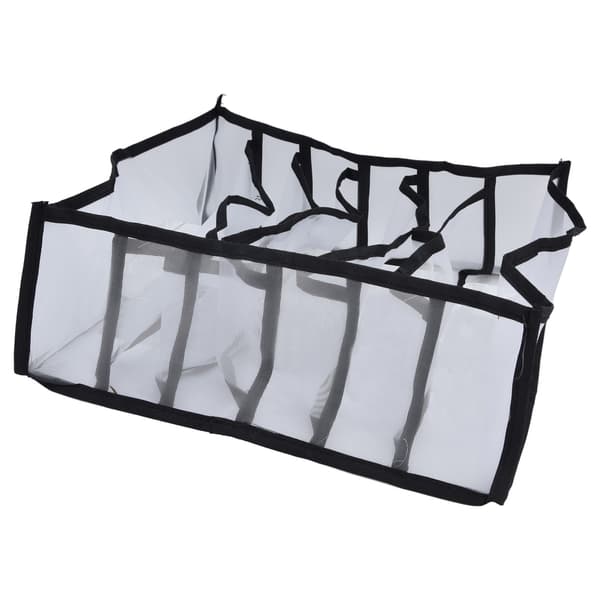 Mesh BH-opbevaringsboks Multifunktionel foldbar skuffeinddeling til undertøj trusser sokker 6 rum