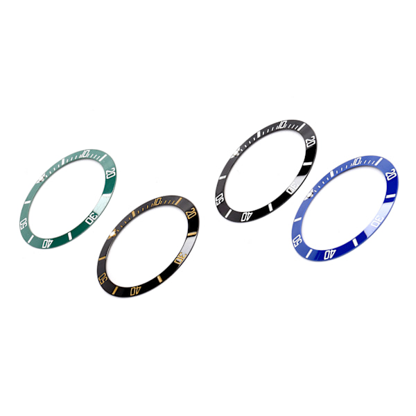 4st keramisk watch Insert Armbandsur Bezel Insert Ring Ersättningsdelar 38mm