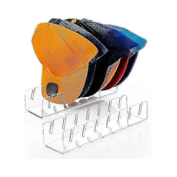 Hat Stativ til Baseball Caps Display og Organizer - 2 Pakke, Akryl Hat Holder (Klar)