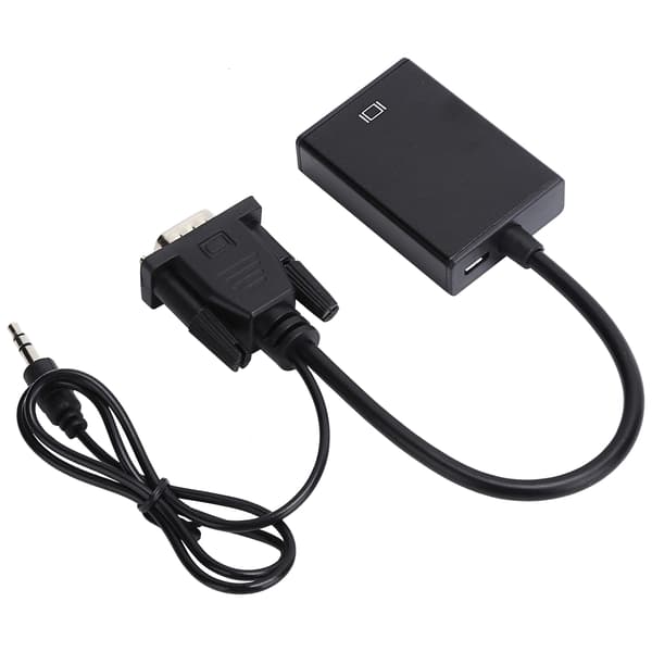 VGA til HD Multimedia Interface Adapterkabel med lydkabel 1080P VGA-konverter