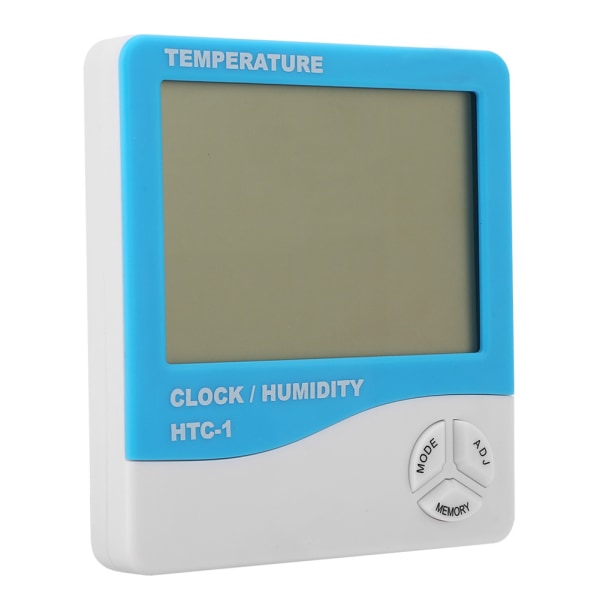 ANENG HTC-1 LCD Digital termometer Hygrometer Inomhustemperatur Fuktighetsmätare Klocka Blå