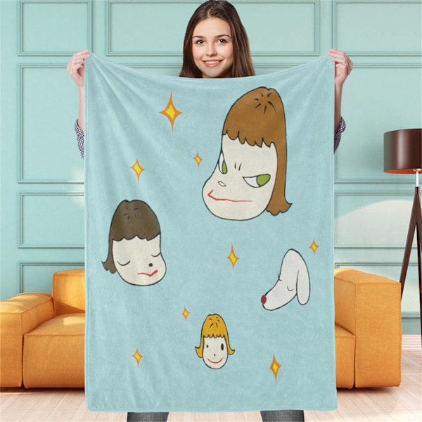 Mønstret tæppe, enkelt design, blødt, maskinvaskbart, dekorativt tæppe til seng og sofa BL686‑4 80x100cm
