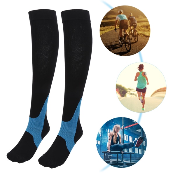 Outdoor Sports Gradient Function Kompressiosukat Sukat Pohkeen hiha pyöräilymaratoniin (Motif X vert foncé L)