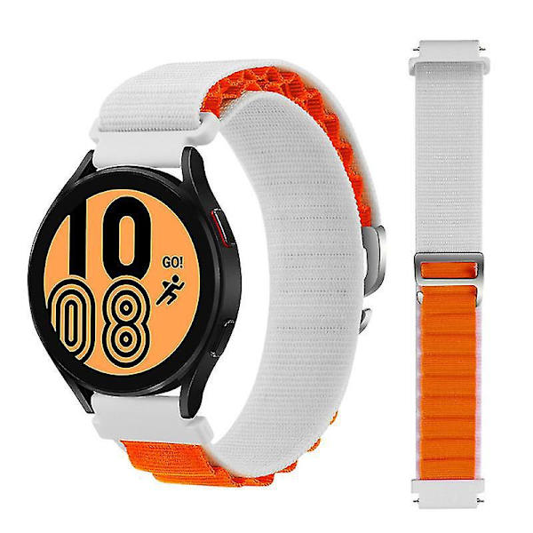 Coros Pace 2 / Coros Apex 42mm Nylon-säädettävä ranneke valkoinen oranssi