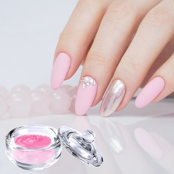 Mini glas nagelkonst akryl vätska pulver Dappen skål skål glas kristall kopp med lock för nagelkonst manikyrvård verktyg