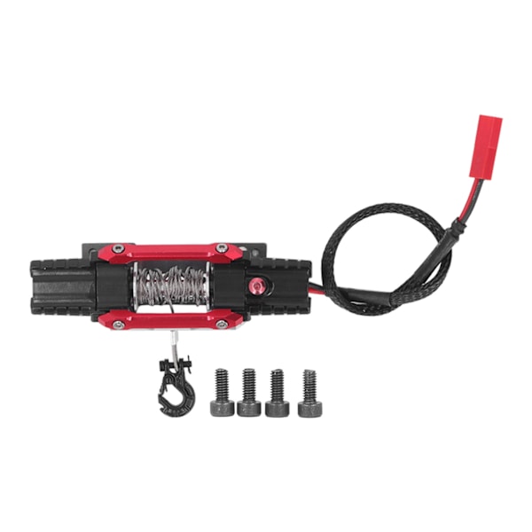 RC-vinssi, alumiiniseos, sähköinen kaksimoottorinen simuloitu vinssi Axial SCX10 90046 D90 1/10 RC-autoon, 6-8 V, punainen