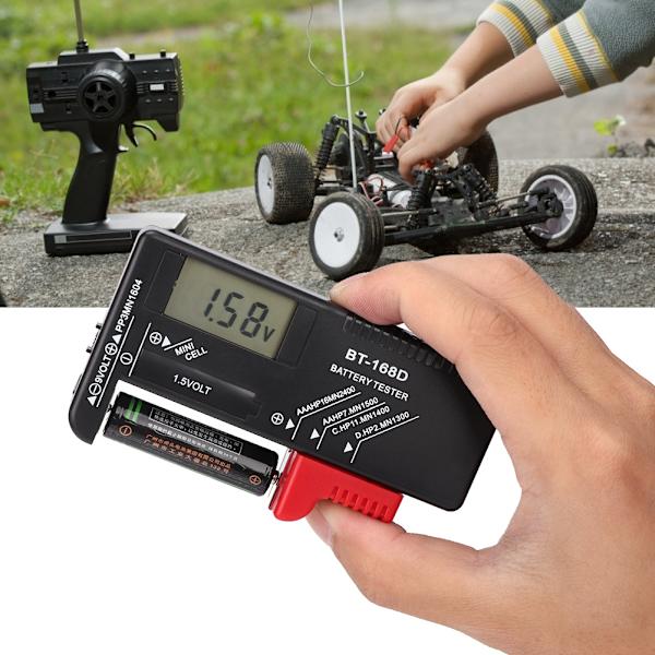 Bärbar digital 1,5V 9V batteritestare mätdiagnostisk kontrollanalysator