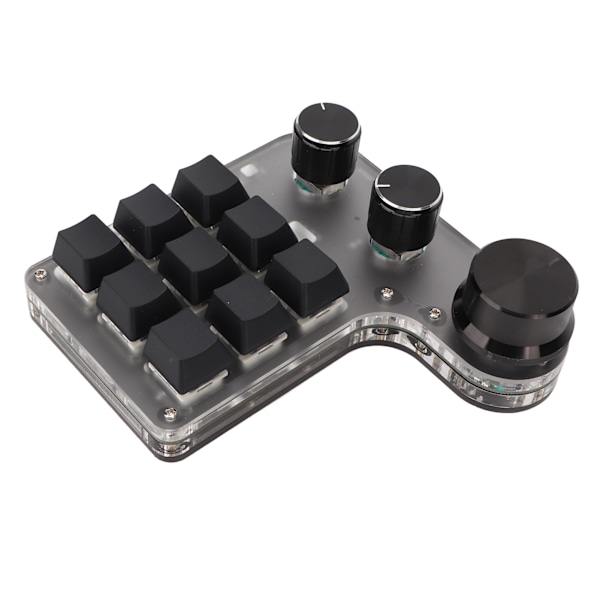 Programmerbar makro-tastatur 9 taster 3 knapper USB Bluetooth-forbindelse OSU Gaming-tastatur til kontor, musik, medier