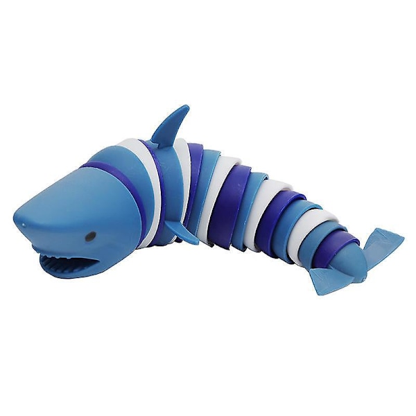 Articulated Stretch Shark Stress Reliever Toy - Sensory Stress Relief for Adults and Kids - Pressure Relieving Anti-anxiety Office Desk Toy