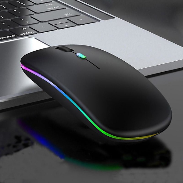 Laddningsbar Trådlös Mus 24G Ergonomisk Optisk Tyst Klick USB Typ-C Adapter