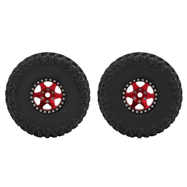 2 kpl/setti 1,9 tuuman 120 mm muoviset renkaat vanteine Axial SCX10 D90 F350 1/10 RC-autoon, punainen ja musta