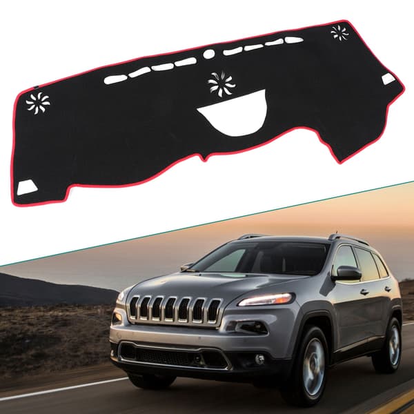 Bil dashbord unngå lyspute deksel instrumentplattformmatte passer til Jeep Cherokee 2014-2018