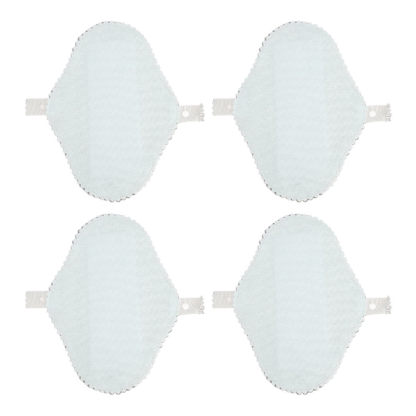 4 stk Gjenbrukbare Mens Pads Vaskbare Kvinnelige Pads Lekkasjefrie Vanlig Absorpsjon Pustende for Kvinner S 18.5x13.5cm / 7.28x5.31in