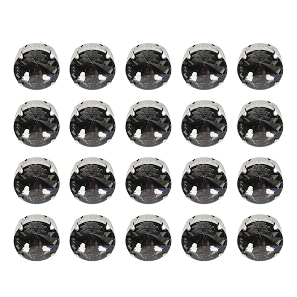 20 st DIY klodiamanter bröllopsklänning retro mode hantverk glas kläder dekorationer 15 mm kokosgrå rund glas klodiamant