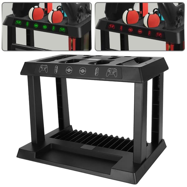 Multifunktionel ABS Opladningsbase Spilkort Opbevaringsbeslag Holder til Switch