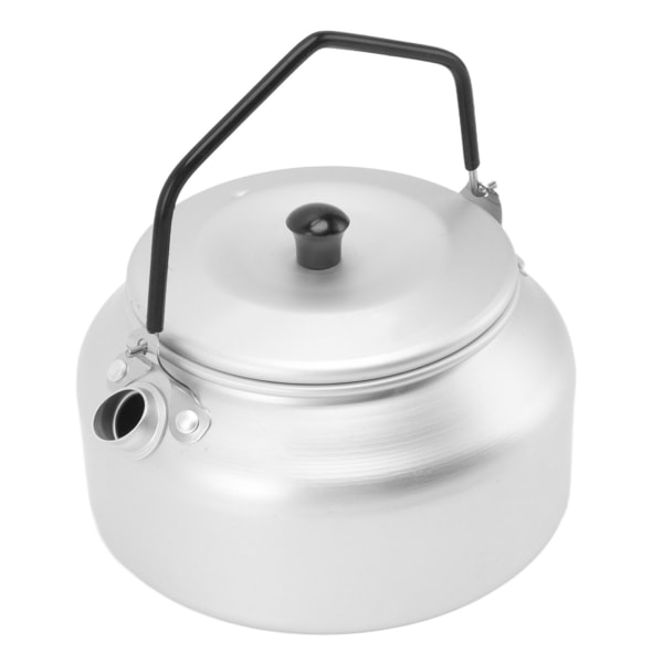 Camping Kittel Lätt Aluminiumlegering Bärbar Camp Te Kanna Kaffe Kanna för Utomhus Grill Silver