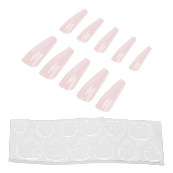 10 st rena färgade falska naglar kvinnor flickor utsökt fashionabla falska nagelspets manikyrverktyg N5354-09