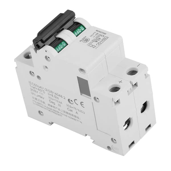2P 250V lavspent DC miniatyrbryter for solcellepanelnettverk (40A)