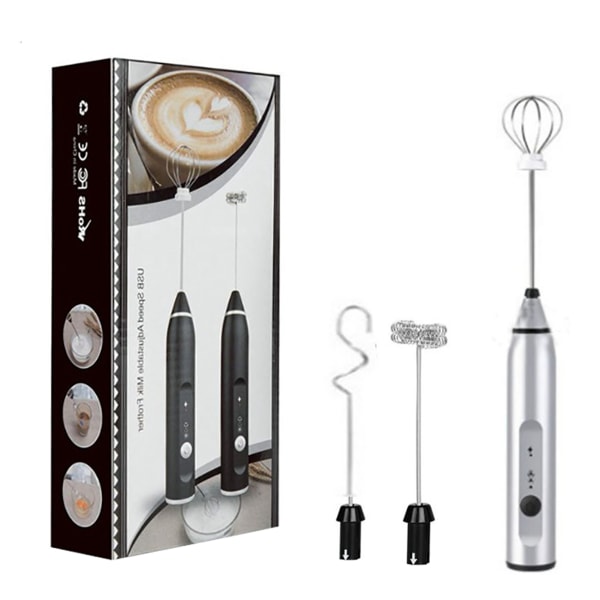 Melkeskummer USB oppladbar mini håndholdt elektrisk blendermikser Visp drikkemikser for cappuccino latte Matcha varm sjokolade