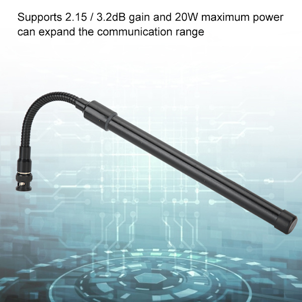 BNC Høyforsterkende Antenne UV Dual Band 144/430Mhz Toveis Radioantenne for Kenwood