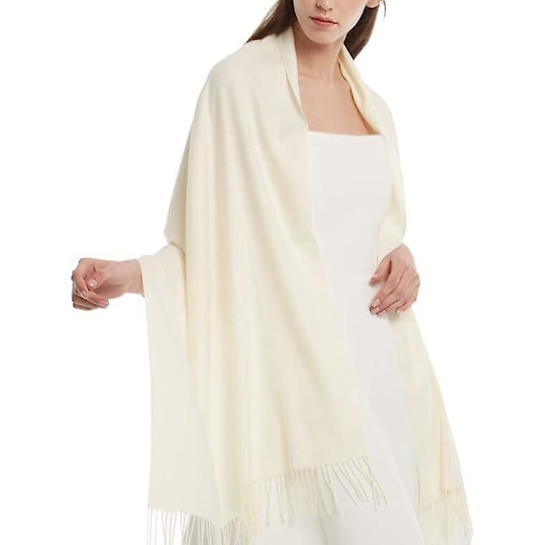 Vinterhvit Kvinner Cashmere-følelse Sjal: Myk, varm og stilig