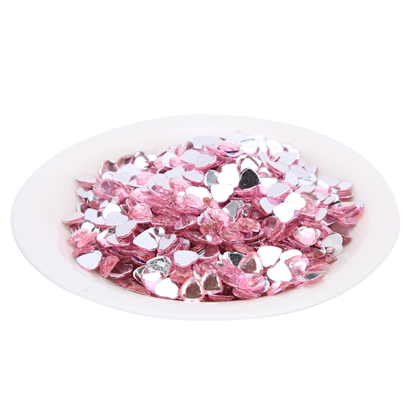 1000 st spetsiga strassar DIY bröllop smycken kläder armband tillbehör 8mm rosa