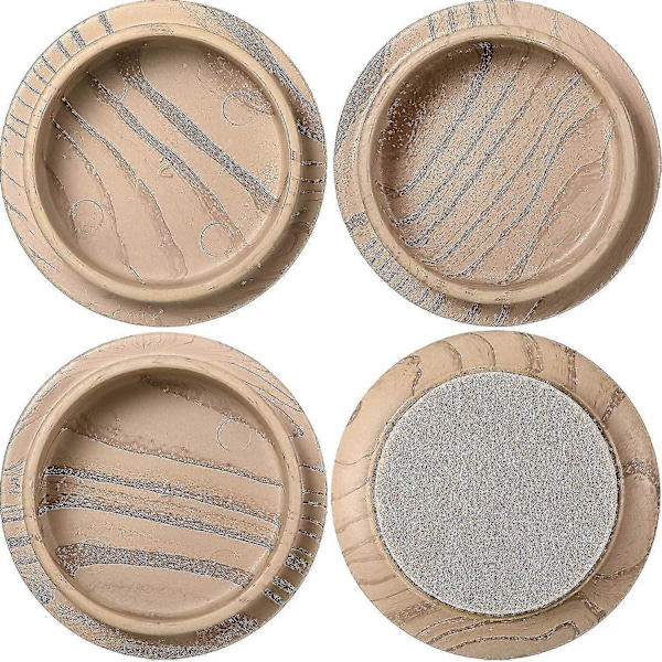 Filt Golvkoppar Hjul, 60mm 2.4 Tum Halkfria Golvskydd För Möbelben, Stolsben, Trä, Laminatgolv, 4st