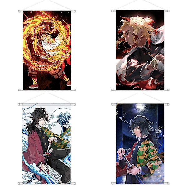 (60x40cm) Anime Demon Scroll -juliste seinätaide Anime-maalauskuva C