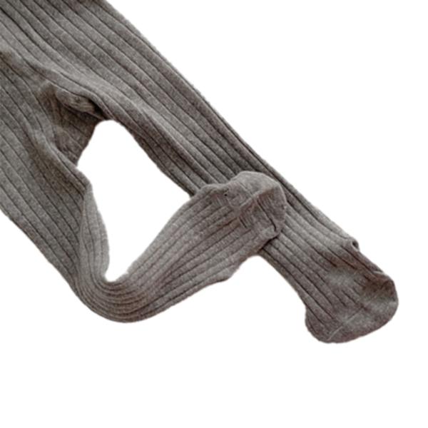 Baby Strumpbyxor Strumpor Varmt Mjuk Bomull Ribbstickad Söt Mönster Småbarn Flickor Leggings Grå S 9 till 16 Månader Gammal