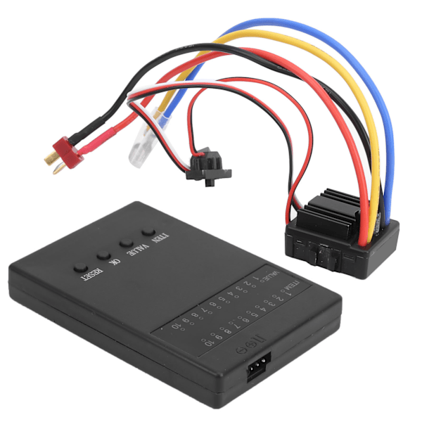 Vandtæt 80A Børstet ESC Programmeringskort Tilbehørsdel til 1/10 1/8 RC Bilmodel 80A Børstet ESC