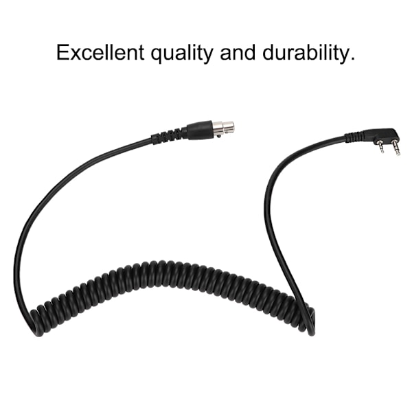 2-polet til 5-polet spolekabel til Kenwood/HYT/Baofeng/Relm tovejsradioer og headsets