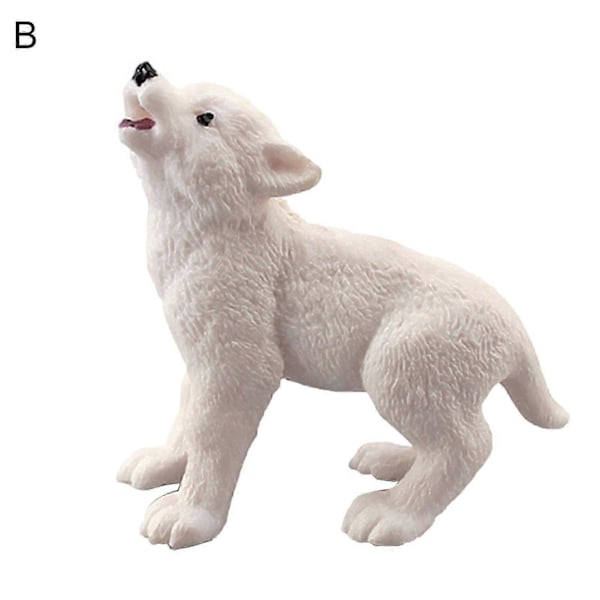 Miniature Dyr Simuleret Fødselsdagsgave PVC Skrivebordsdekoration Fennec Ræv Mankeulv Model til Børn B