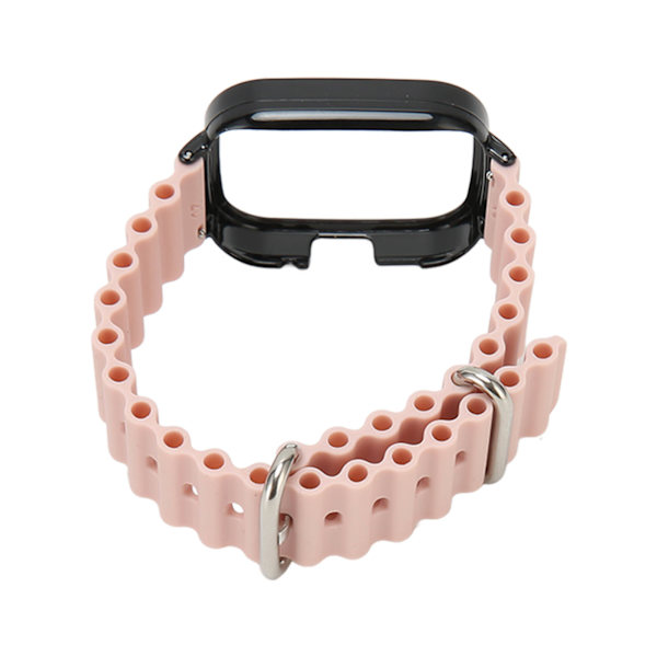 2 i 1 watch Case Silikon justerbart case för Redmi Watch 3 Pink