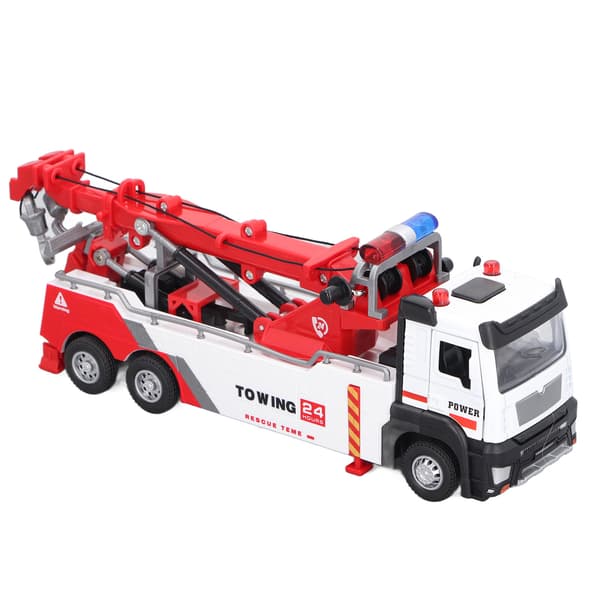 1:32 Kranbil Legetøj til Børn Lyd Lys 360 Graders Roterende Arm 2 Krog Ingeniør Tung Kranbil Model