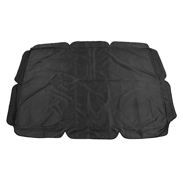 Swing Canopy 600D Silverbelagd Oxfordtyg Vattentät Swing Top Cover för Utomhus Svart