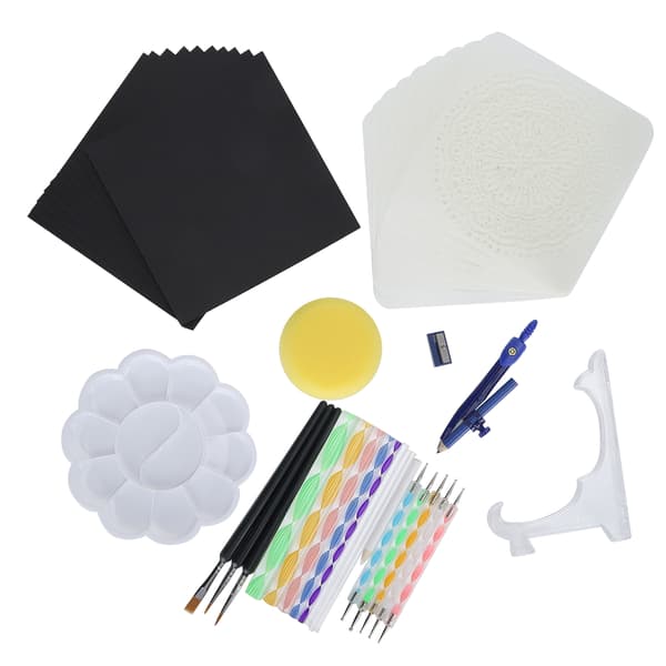 43 stk. Mandala Dotting Tools Sett DIY Kunstmalingsmal Embellishment Stick Maletilbehør