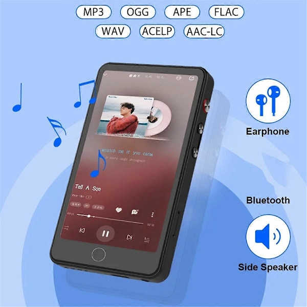 MP4-spelare Portabel Touch Screen Bluetooth WiFi MP3 MP 4