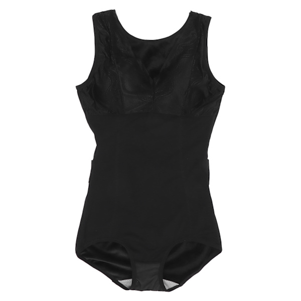 Värmande kroppsskulptör mjuk andningsbar hudvänlig magstramning Shapewear för kvinnor (svart)XL