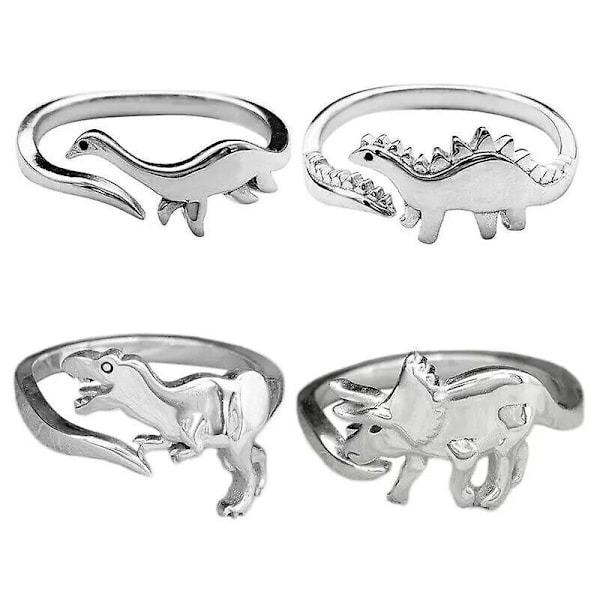 Dinosaurie Ring Antikt Silver Giraff