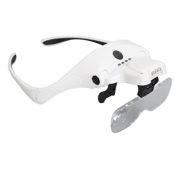 Päänauhan suurennuslasi, High Definition 5H Kovuus Ladattava Hands Free - Suurennuslasi 4 LED-valolla