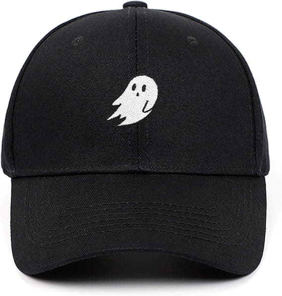 Spøkelsesbroderte Caps Halloween Menn Kvinner Baseballcaps Ren Farge Snapback Hatt